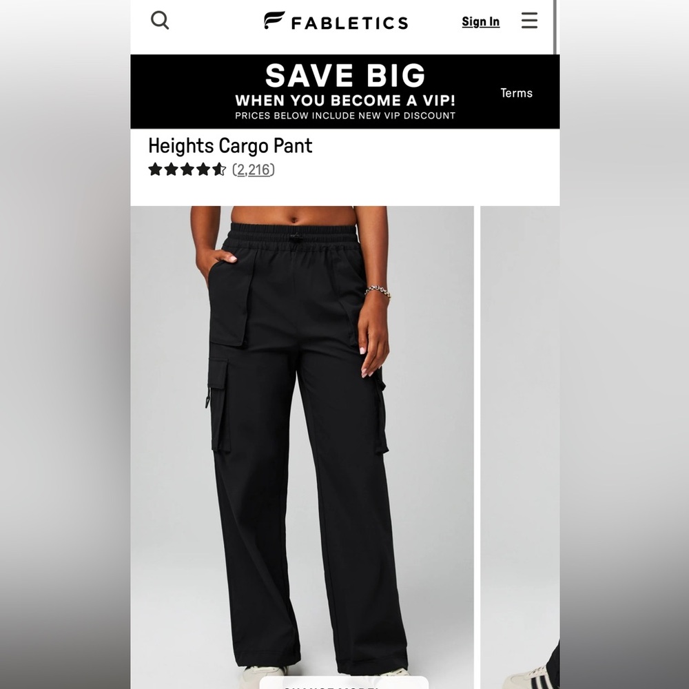 Brand new - Fabletics Heights Cargo Pants - black